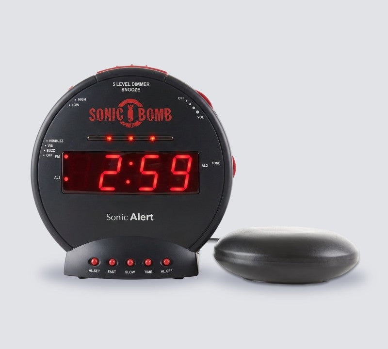 Sonic Bomb Alarm Clock with Super Shaker