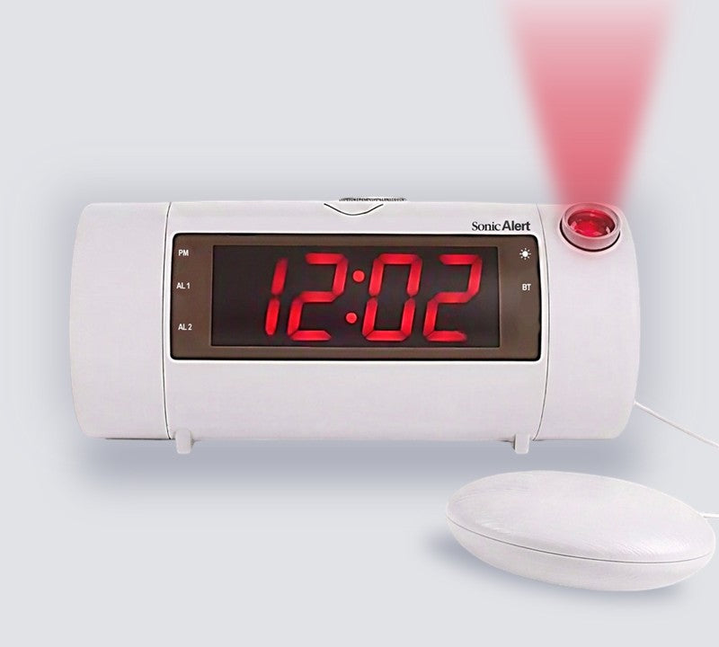 The Sonic Blast - Super Loud Bluetooth Speaker Alarm Clock with Projection